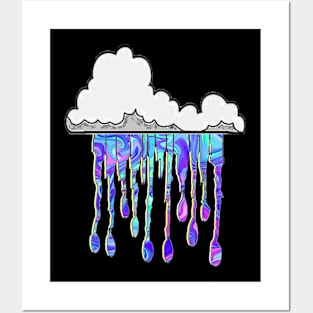 Graffiti Cloud Purple Pop Art by LowEndGraphics Posters and Art